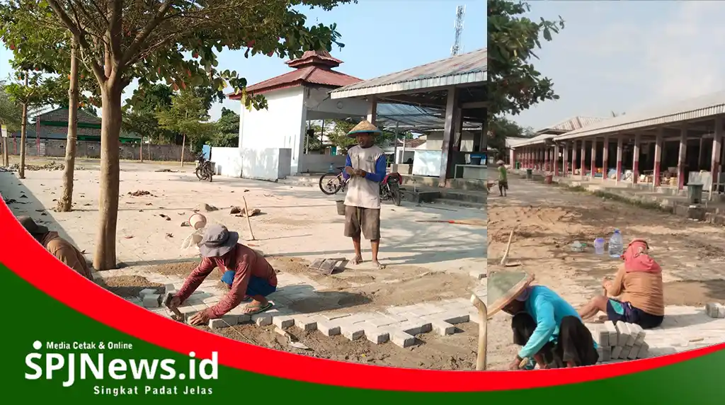 Pembangunan Pavingisasi Pasar Desa Sidomulyo, Wujud Komitmen Tingkatkan Fasilitas Perdagangan 
